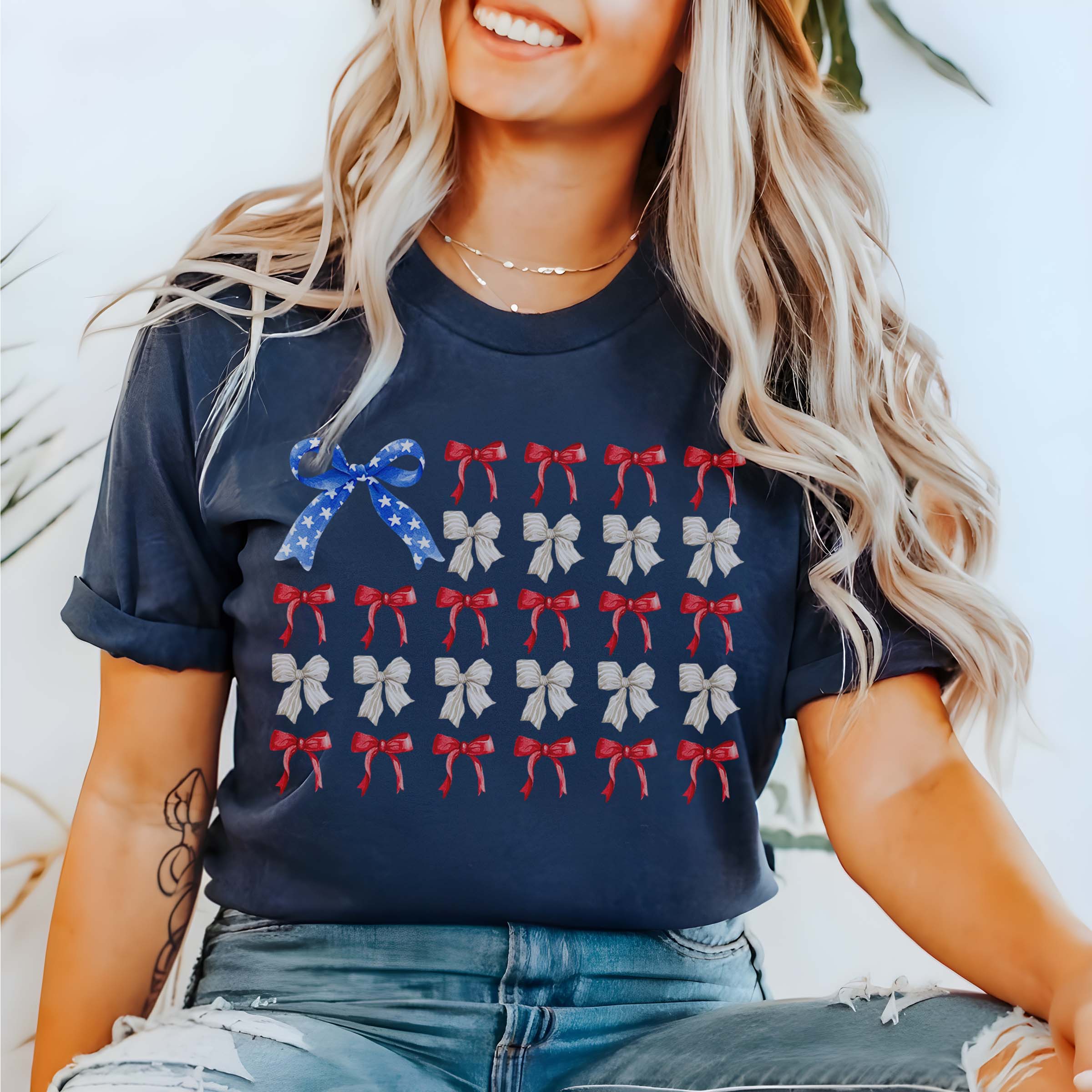 American Flag Bows
